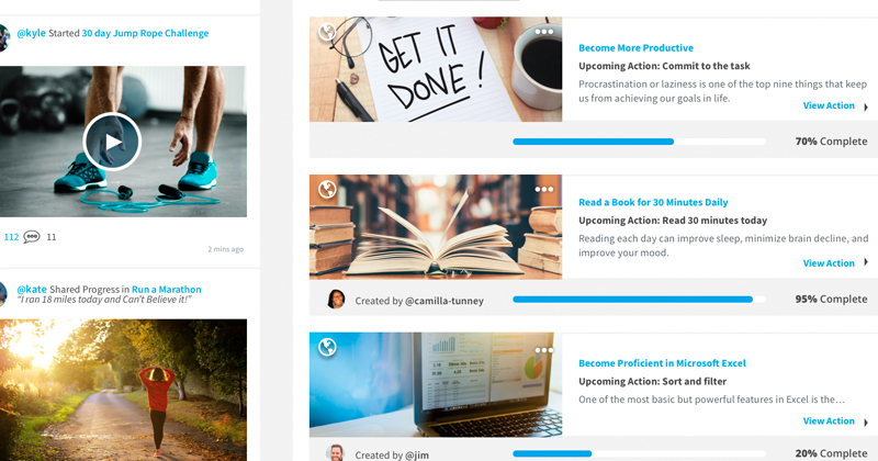 Goals setting for year resolution and new project Record Your Goals in 4WRD